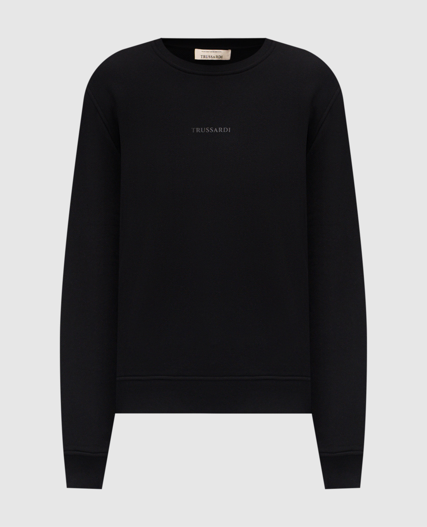 

Black sweatshirt with textured logo Trussardi