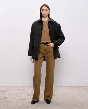 Ami Paris Brown wool sweater FKS824KN0021