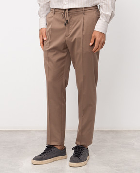 Peserico Brown wool pants R54274D08274