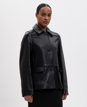 Toteme Black leather jacket 254WRO0302LE0007