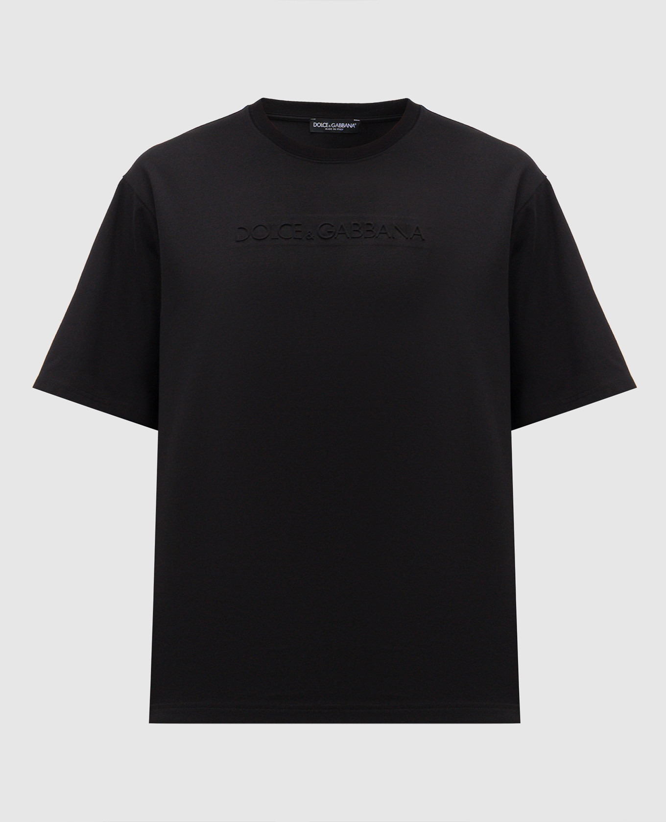 

Black T-shirt with textured logo Dolce&Gabbana