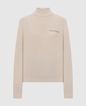 Peserico Beige wool, silk and cashmere sweater S99994F12K09283