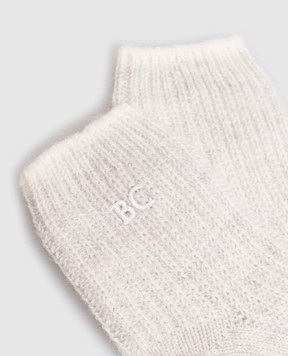 Brunello Cucinelli Children's gray cashmere hat, gloves and socks set BBMSETNB01