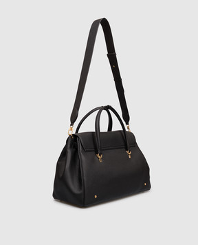 Thom Browne Black Bolton leather bag MAG473AL0105