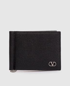 Valentino Black leather wallet Vlogo 8Y2P0AP2UAG
