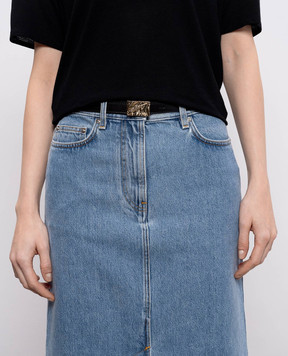Loulou de Saison Black leather belt MINAR MINARLDS