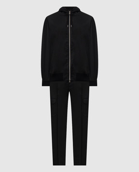 CAPOBIANCO Black wool tracksuit 20M414UN0020M810UN00