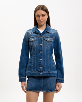 Dolce&Gabbana Blue denim jacket with a worn effect F9T00DG8OC5