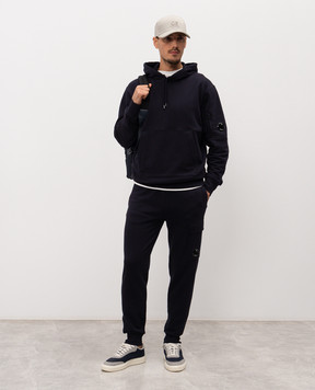 C.P. Company Blue joggers with patch MSP717A005086W