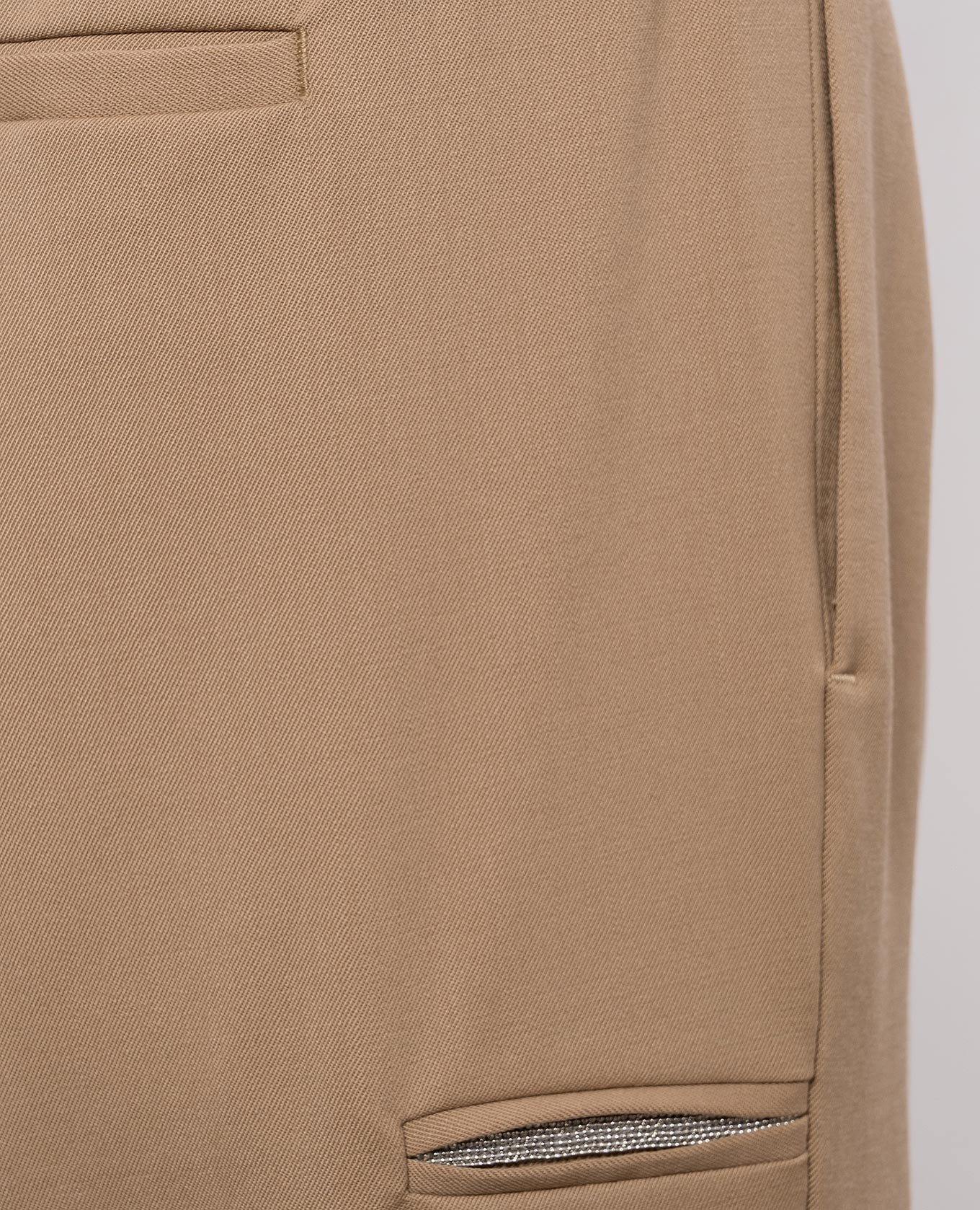 Brown wool pants with monil chain Peserico 4