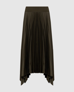 JOSEPH Ade khaki asymmetric midi skirt JF009604