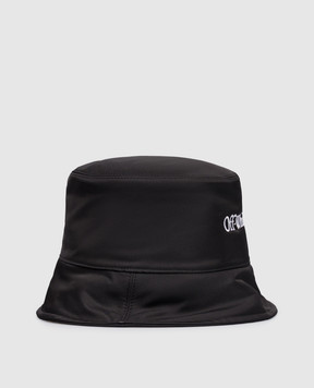 Off-White Black Panama with logo embroidery OMLA034C99FAB006