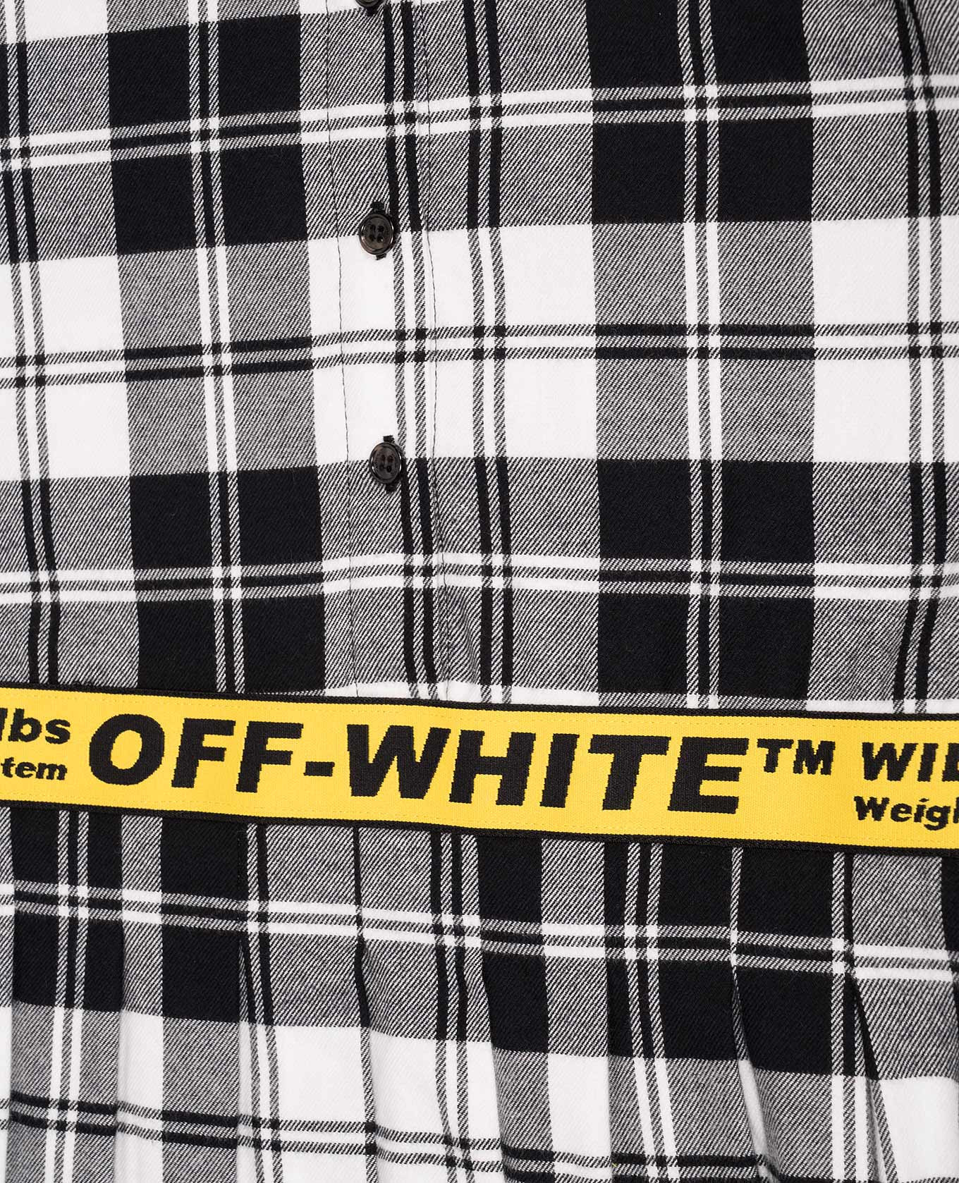 

Children's gray checkered shirt dress Off-White, Grey