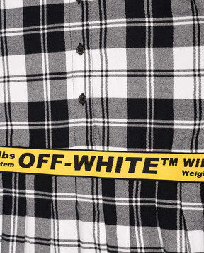 Off-White Children's gray checkered shirt dress 44GDB06HF5F001