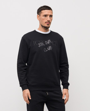 Iceberg Black sweatshirt with logo embroidery E0106317