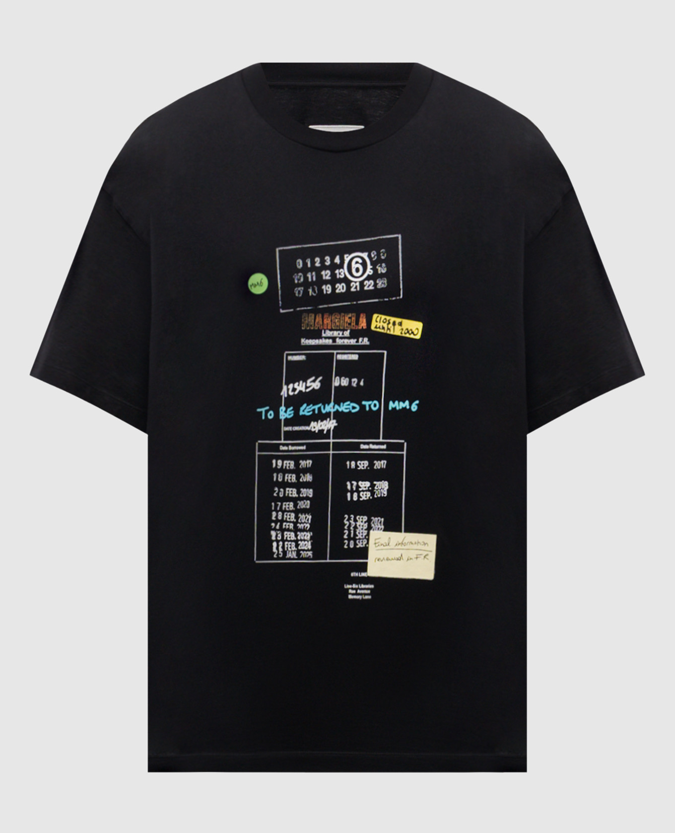Black T-shirt with branded print