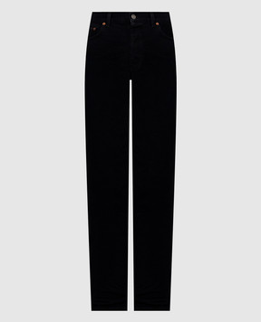 Saint Laurent Black jeans with logo patch 827965Y29WB