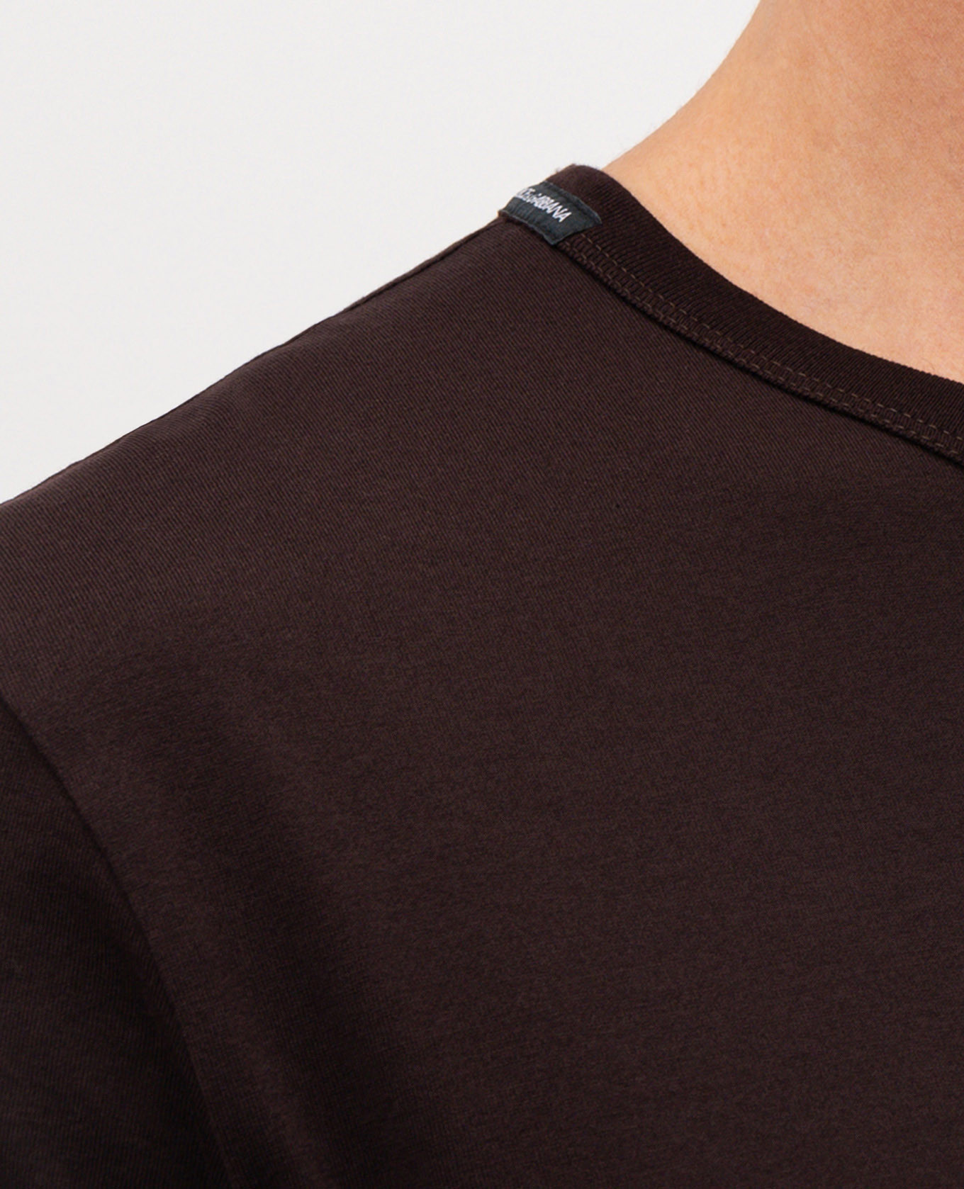 

Brown T-shirt with logo patch Dolce&Gabbana