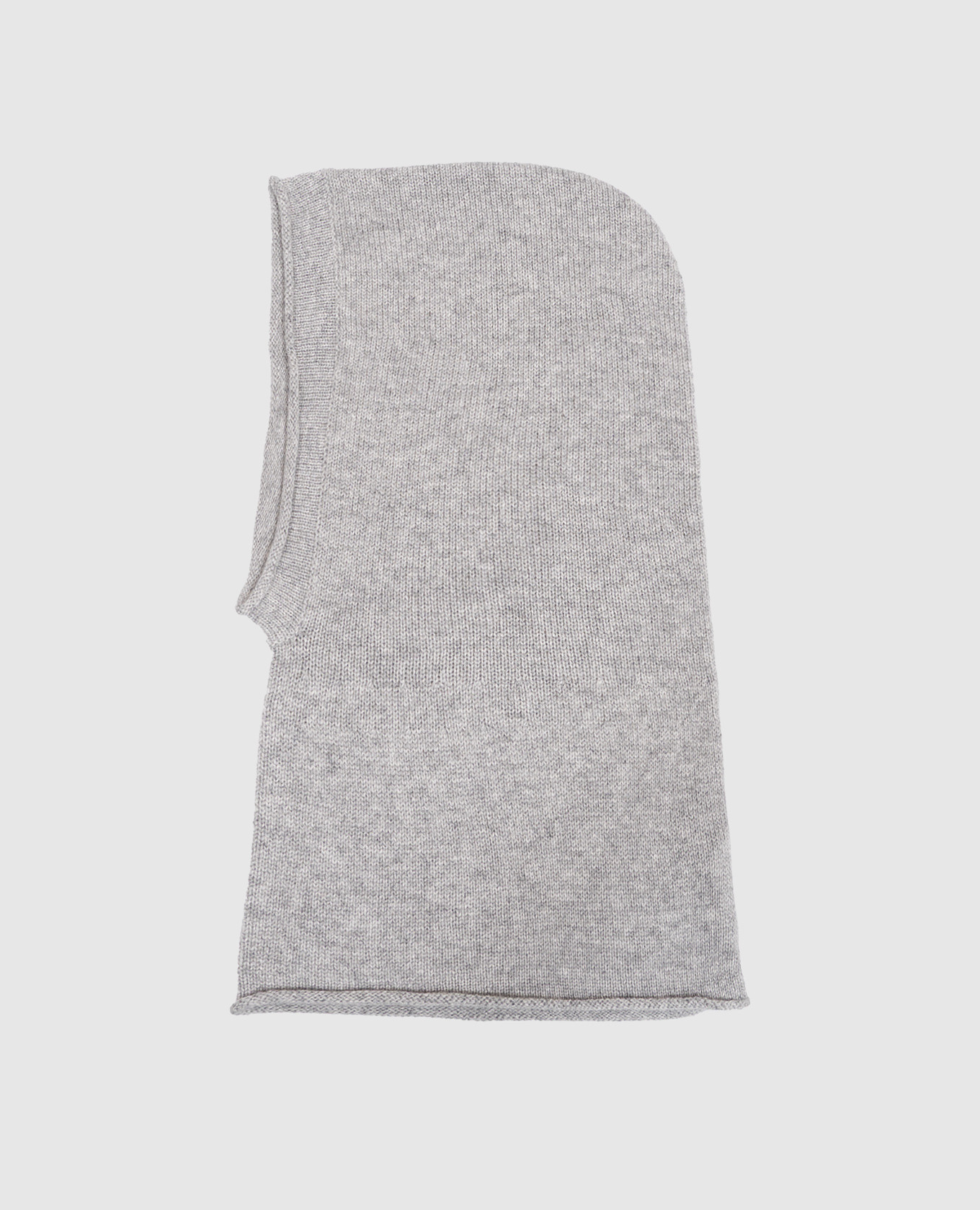 Gray cashmere hood