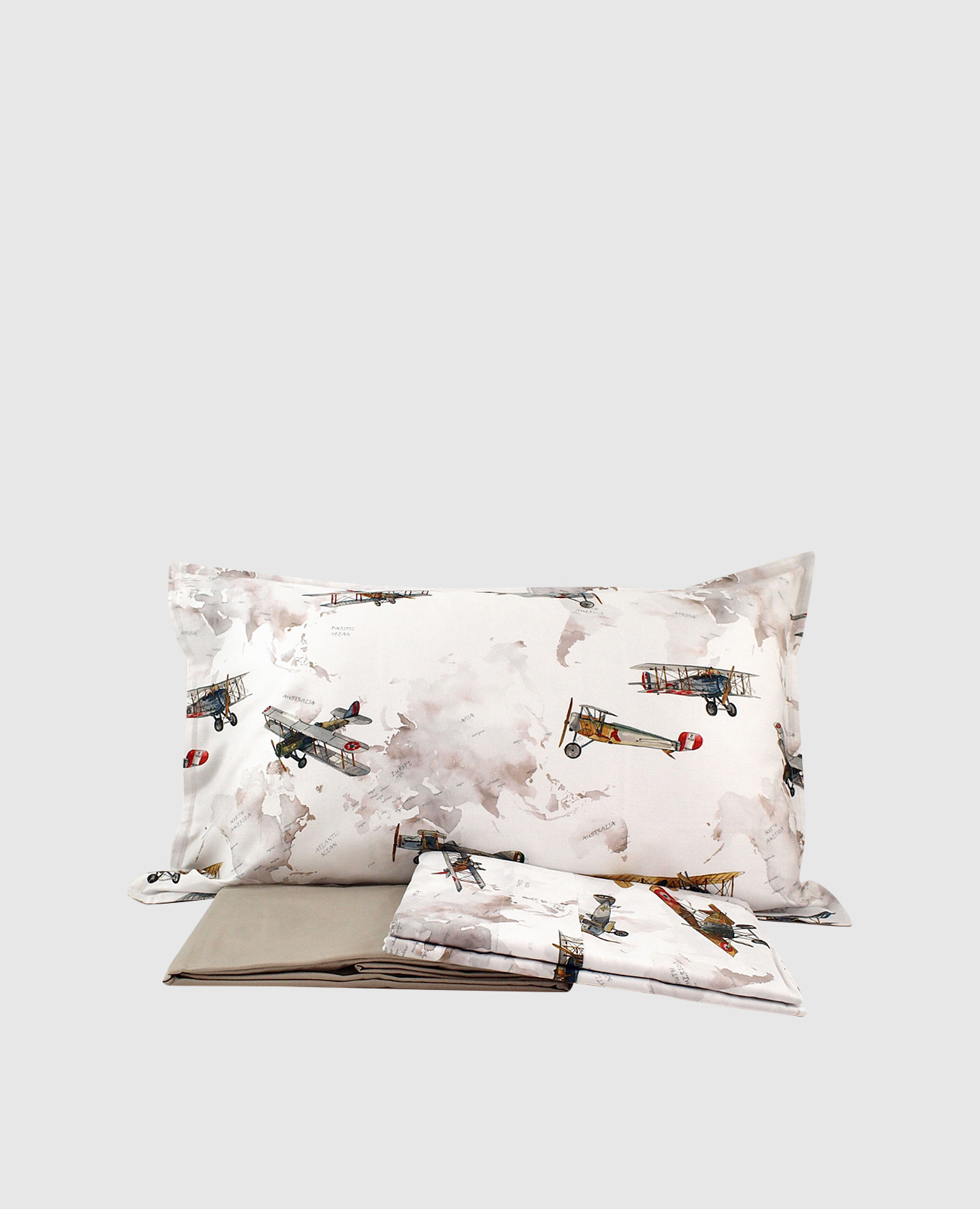 

White Volo printed bedding set Fazzini