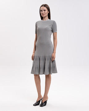 Alexander McQueen Ivory striped dress 876347Q1BH0