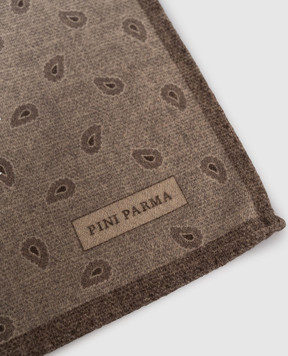 Pini Parma Khaki double-sided wool and cashmere pachet 60567301