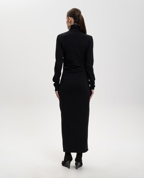 The Attico Black midi dress 260WCW00263RYY002AA