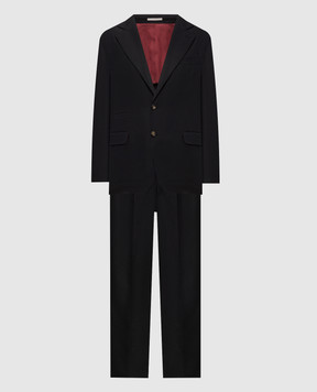 Brunello Cucinelli Black wool suit ME226LDTH