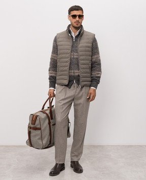 Brunello Cucinelli Gray wool pants M038PE1710