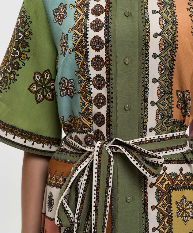 Alemais - Contina green shirt dress with linen 6536D - shop with Estonia  delivery at Symbol