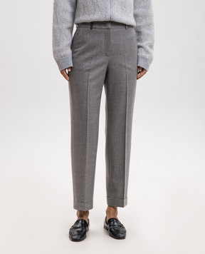 Peserico Gray wool pants P0450602581