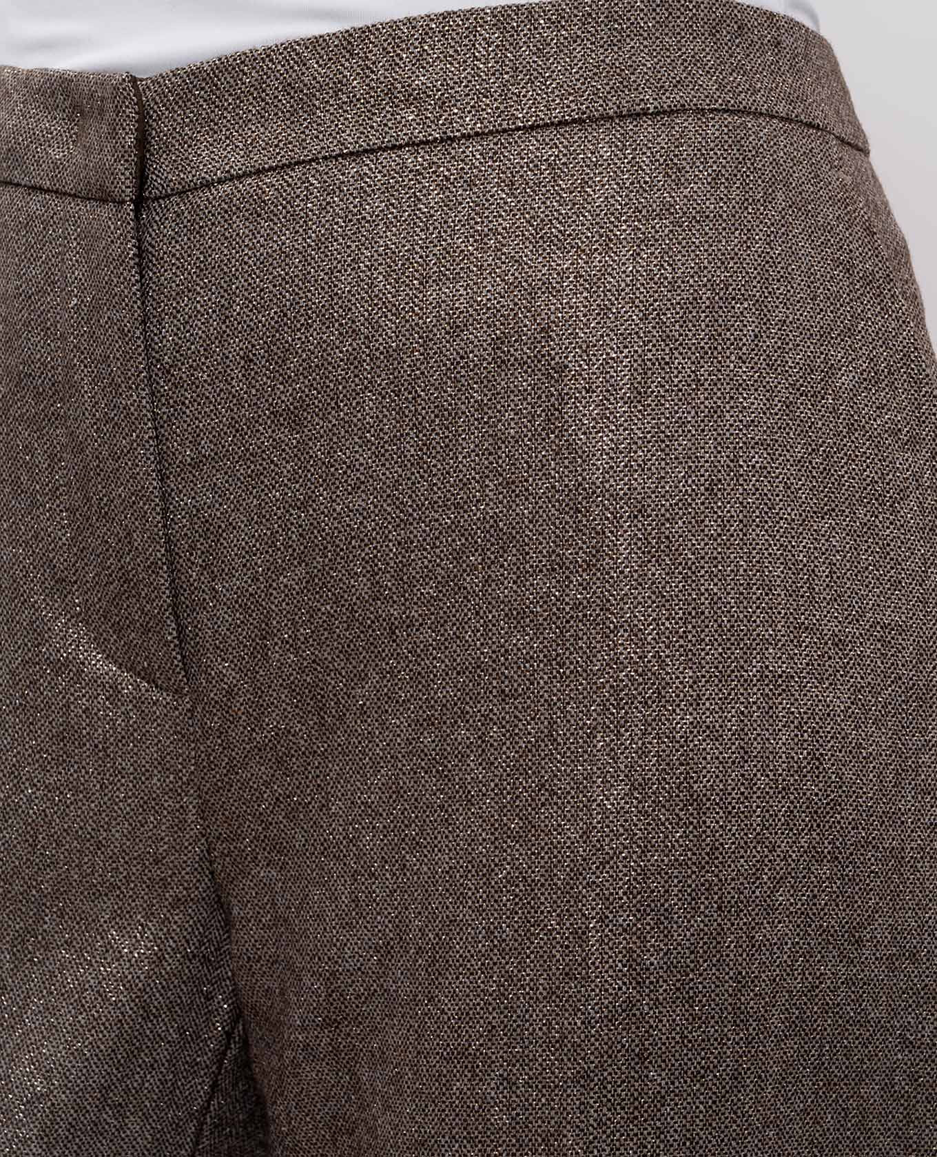 

Beige wool flared pants with lurex Twinset