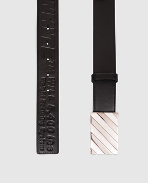 Off-White Black leather belt OMRB14JC99LEA001