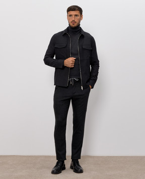 Marco Pescarolo Gray wool and cashmere pants CARACCIOLO5429
