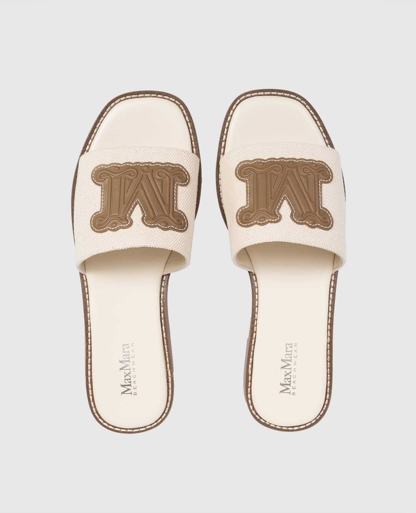 

Ivory CAUCASO flip-flops Max Mara, Beige