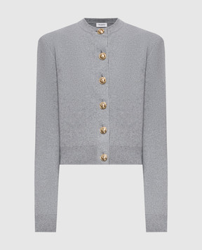 Balmain Grey cashmere and merino wool cardigan CA0000000013