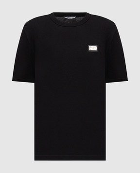 Dolce&Gabbana Black T-shirt with logo G8PT1TG7F2Ish