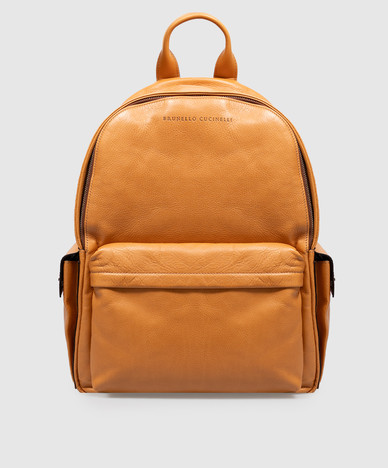 Brauner Leder-Reiserucksack