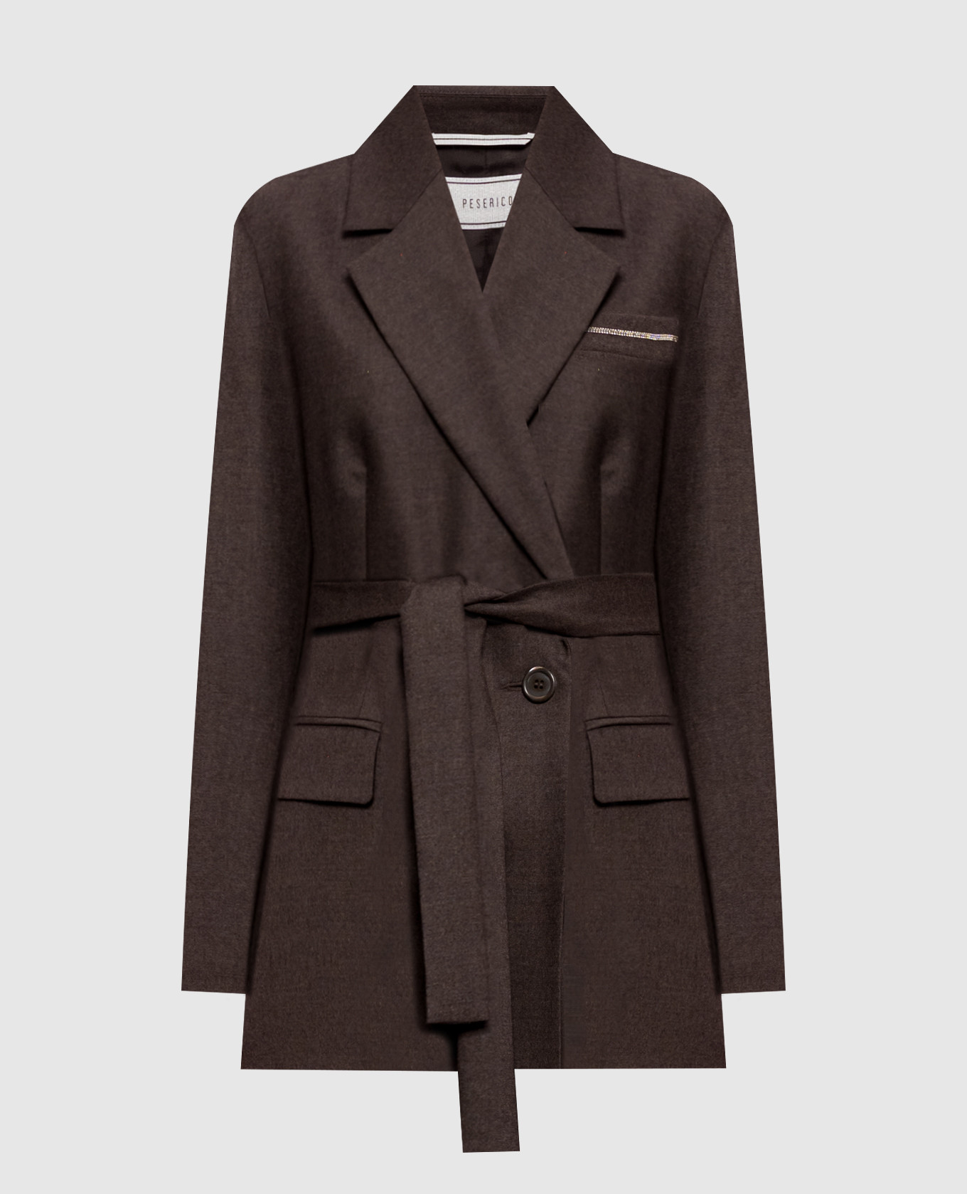 Brown wool and cashmere jacket
