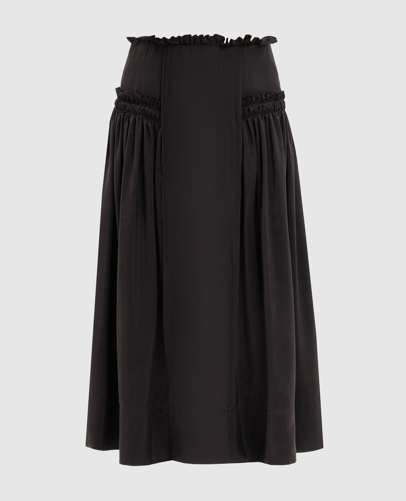

Ariel black silk midi skirt Ann Demeulemeester