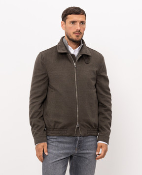 Brunello Cucinelli Khaki wool jacket MV4676379
