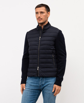 MooRER CATTANEO blue combined down jacket CATTANEOS3R