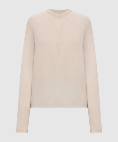Ivory cashmere and silk sweater