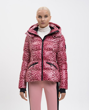 Mackage Pink ski down jacket CHERYL-A in animal print CHERYLA