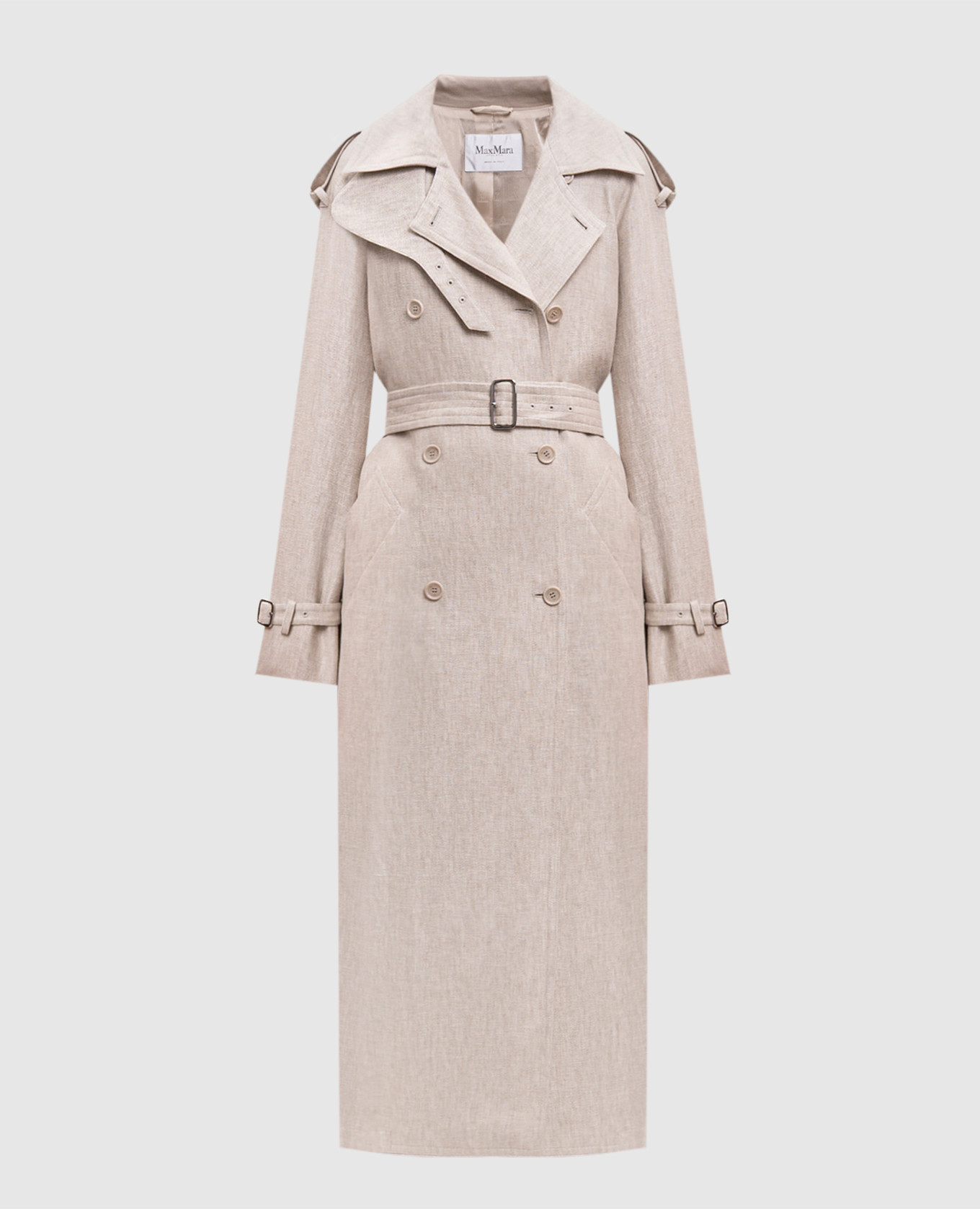 Beige linen trench coat MXSPEDAGGI Max Mara