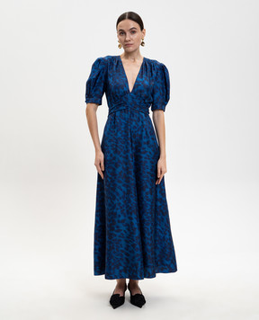Gabriela Hearst Larkin blue silk dress 3264296P127