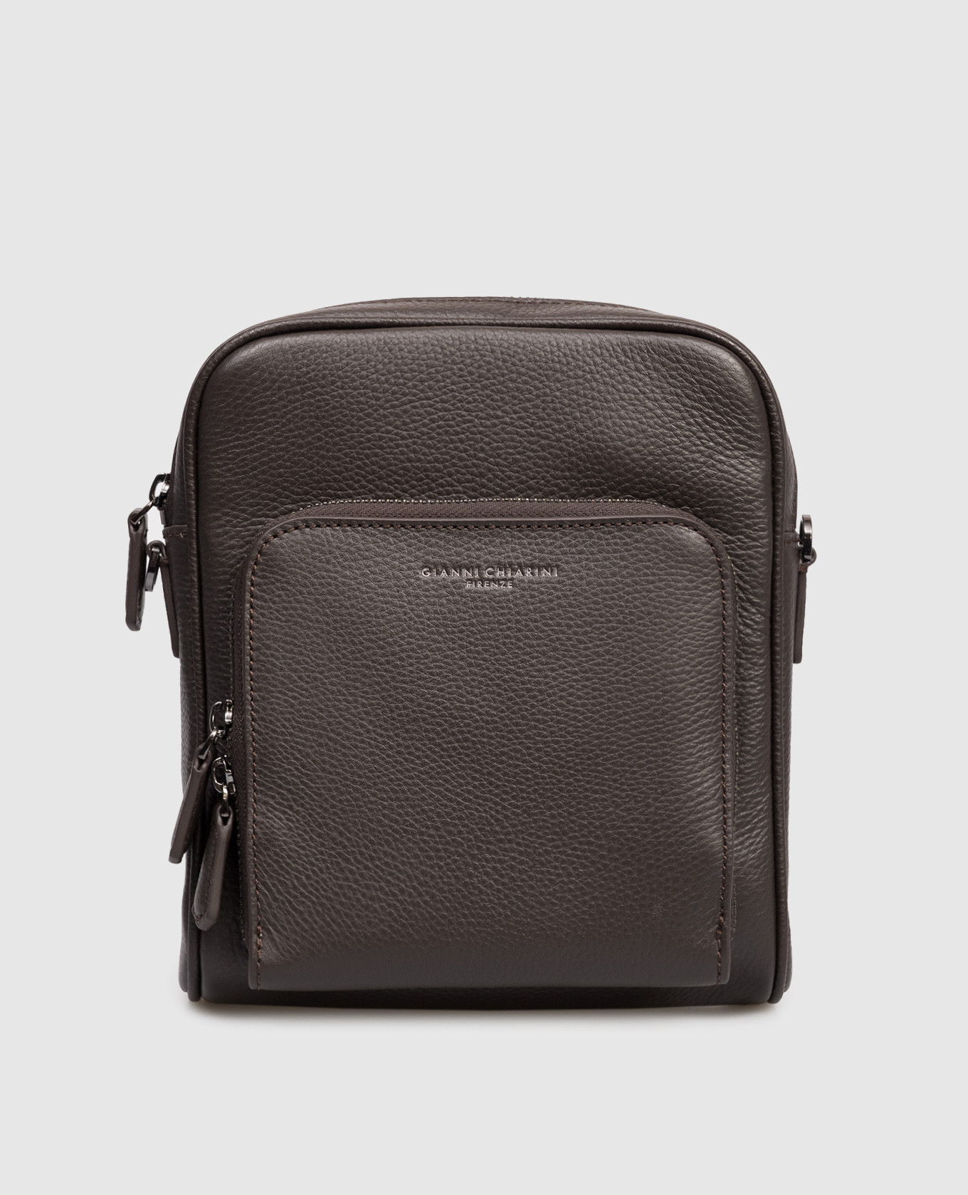 

Brown leather Florence bag with logo Gianni Chiarini