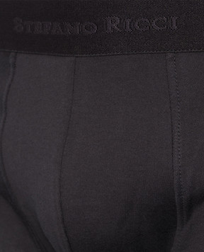 Stefano Ricci Black boxer briefs with logo pattern BXM22SICOTT