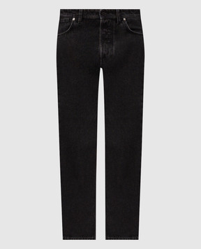 Stone Island Black jeans with logo patch L2S14J100005S0J32