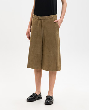 ARMA Jina khaki suede bermuda shorts 005L26102802